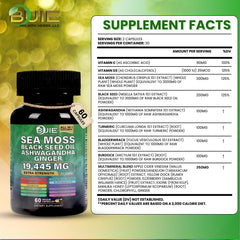Sea moss capsules with Irish moss and ginger