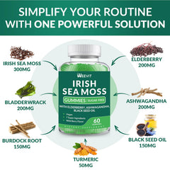 Bladderwrack and burdock root included in Sea Moss Gummies