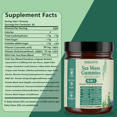 Sea Moss Gummies bottle packaging and labeling
