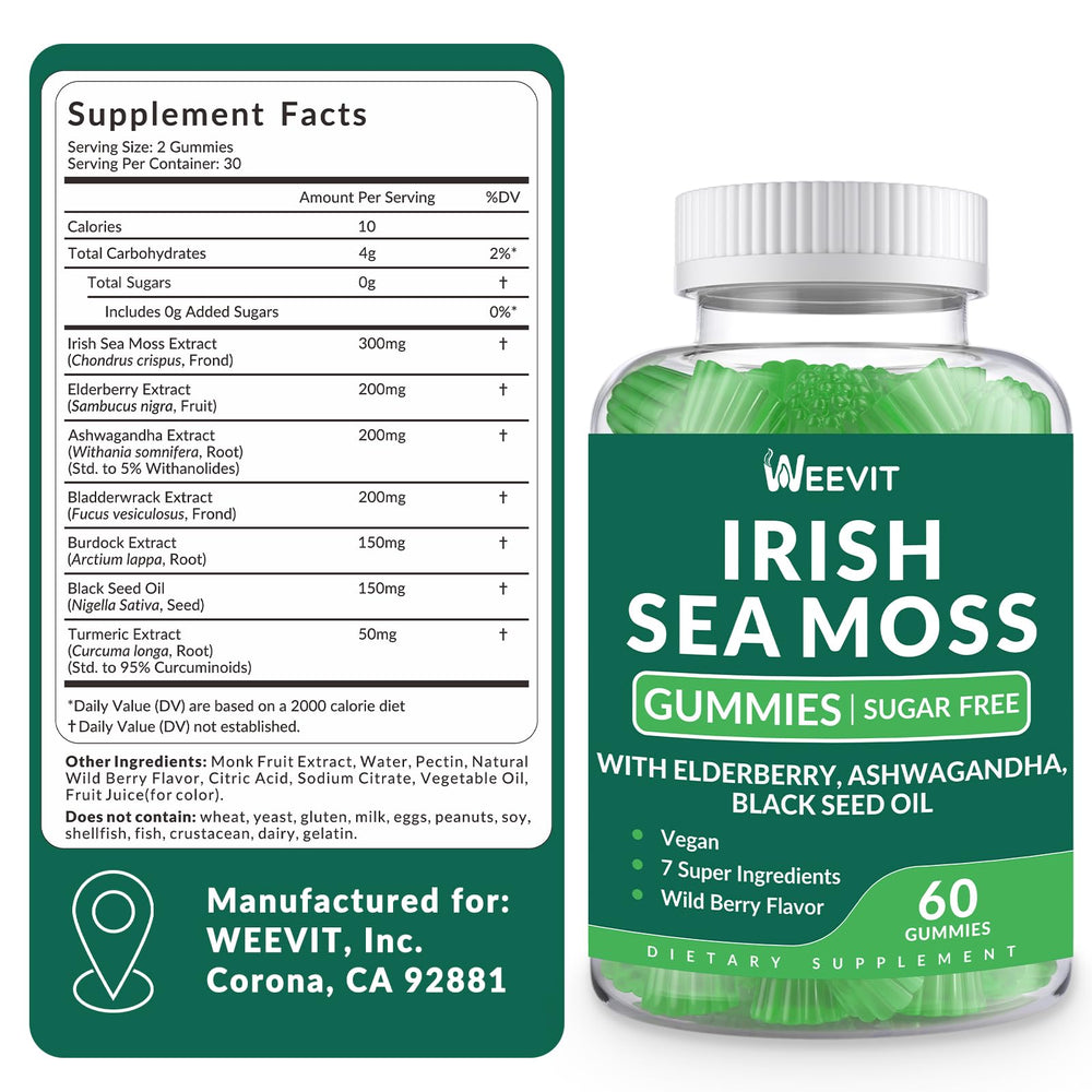 Digestive support and energy benefits from Sea Moss Gummies