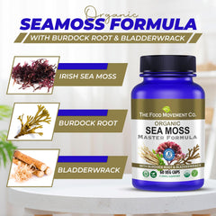 Sea Moss Master Formula bottle with natural ingredients