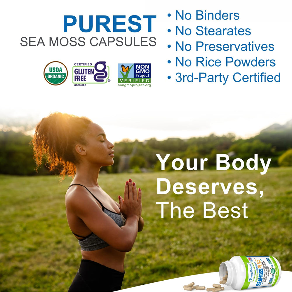 Key minerals: iodine, zinc, iron and calcium from Sea Moss Plus