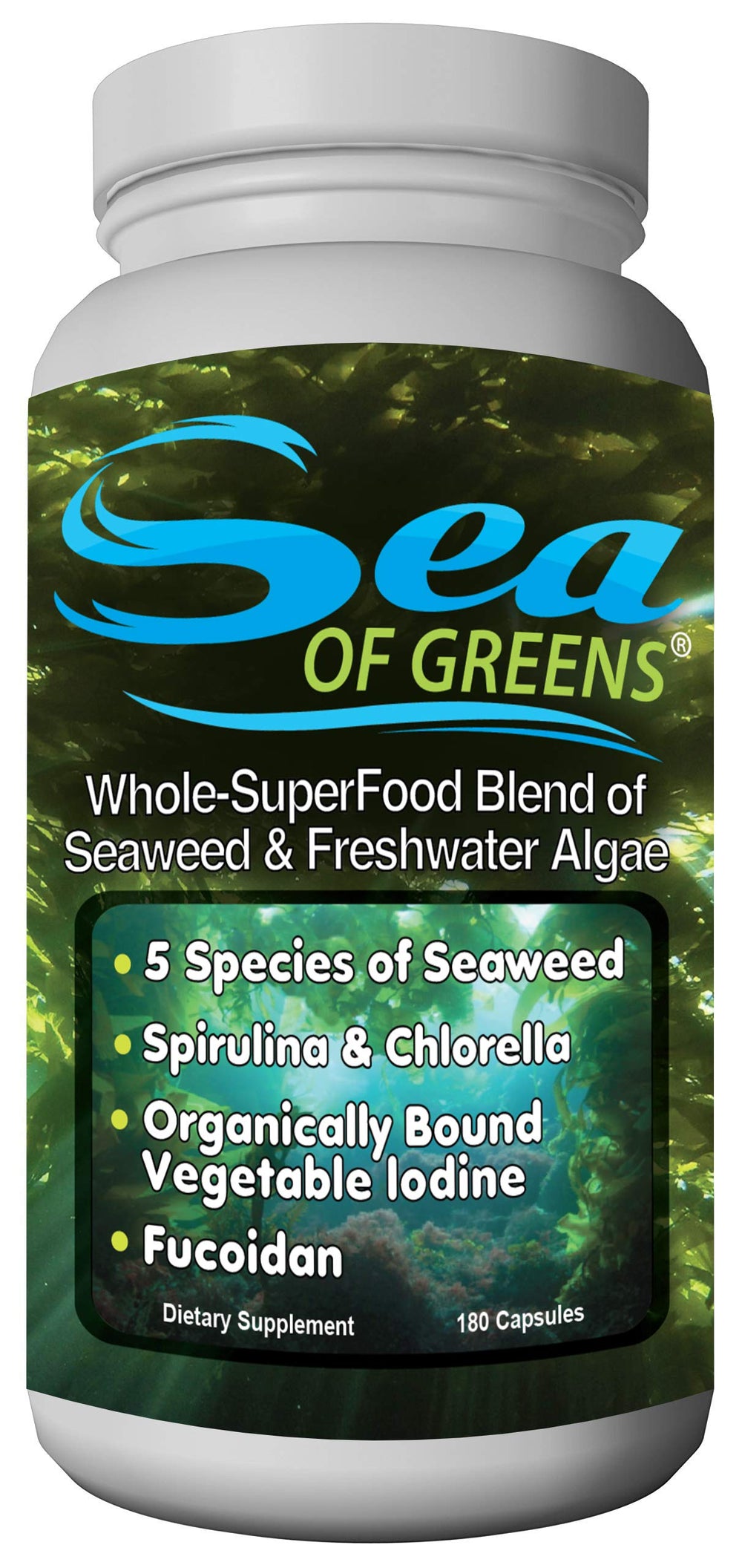 Sea of Greens bottle front view