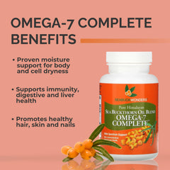 Omega-7 and Omegas 3, 6 and 9 graphic on product