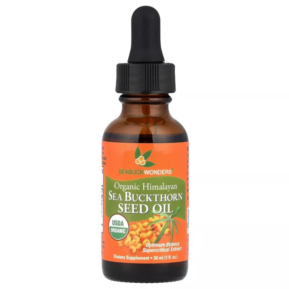 SeabuckWonders Sea Buckthorn Seed Oil bottle, 1 oz