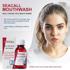 Mint flavor artwork for SEACALL Mouthwash 100ml
