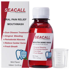 SEACALL Fresh Mint Mouthwash 100ml bottle – front view