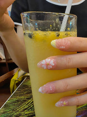 Seafish A02 easy to apply and remove press-on nails for quick styling