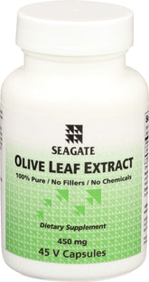 Seagate Olive Leaf Extract 450mg bottle label