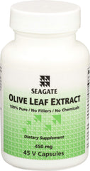 Seagate Olive Leaf Extract 450mg bottle label