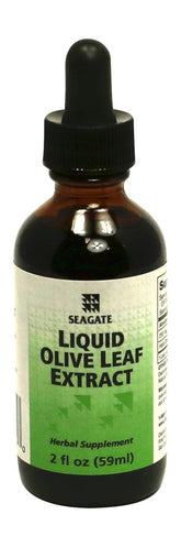 Seagate Olive Leaf Extract Liquid bottle with raspberry-spearmint flavor