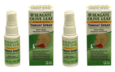 Seagate Olive Leaf Throat Spray Raspberry-Spearmint 1 oz, 2-pack front view
