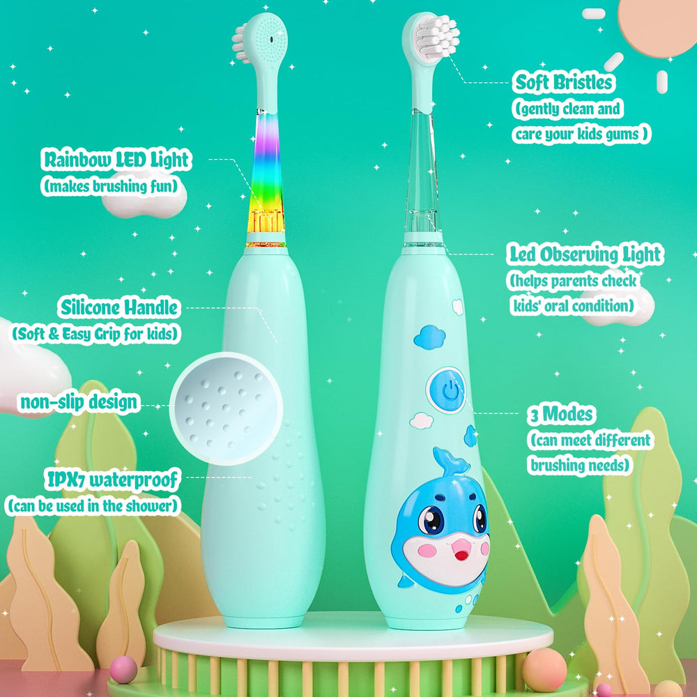 LED indicator light on SEAGO toddler toothbrush