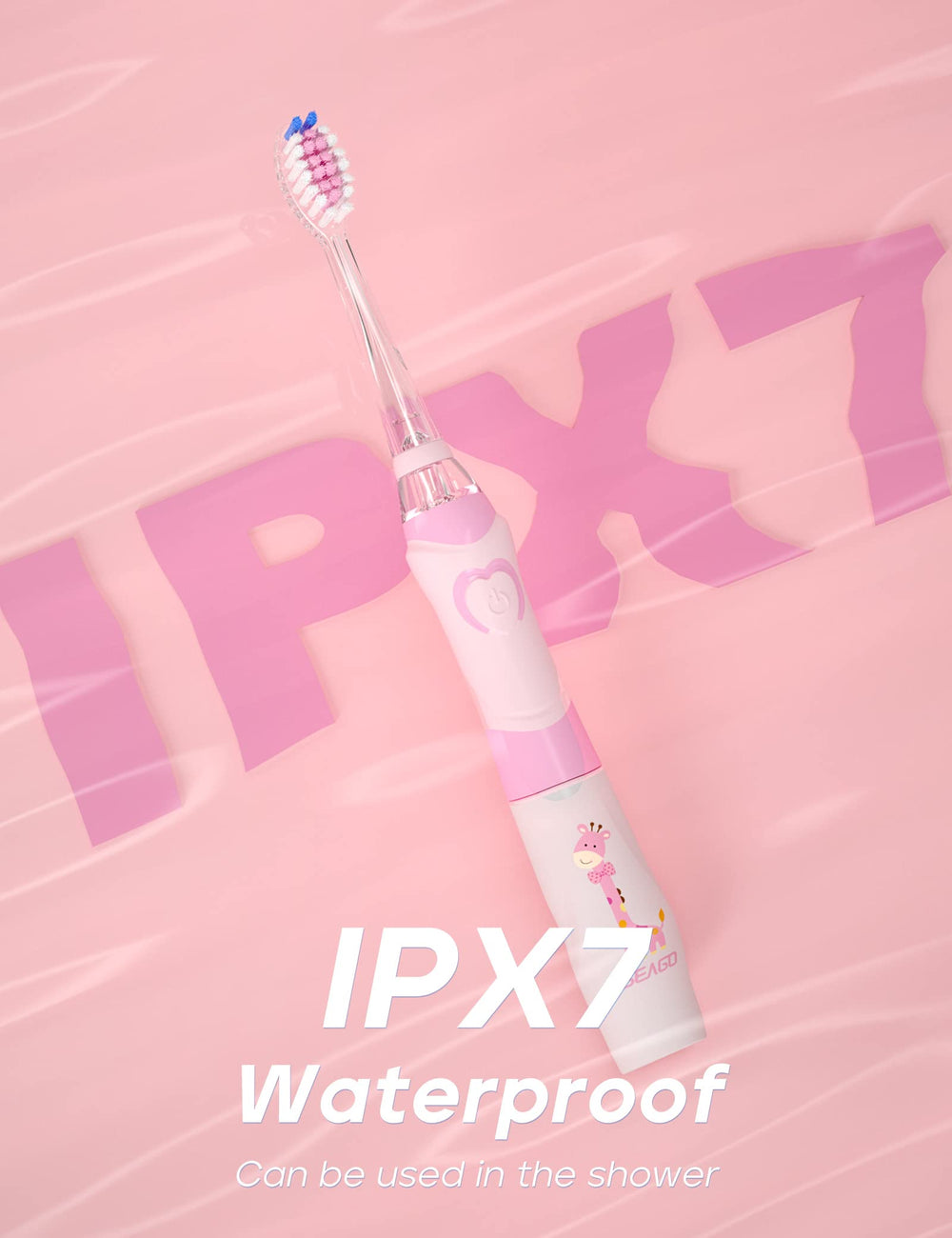 Package contents: toothbrush handle, 8 heads, protective cover, manual