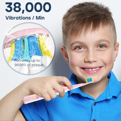 Ages 3 to 12 pink SEAGO kids toothbrush