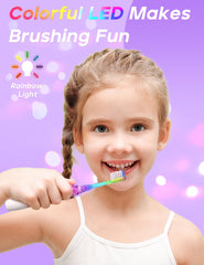 SEAGO SG-977 kids electric toothbrush purple back view