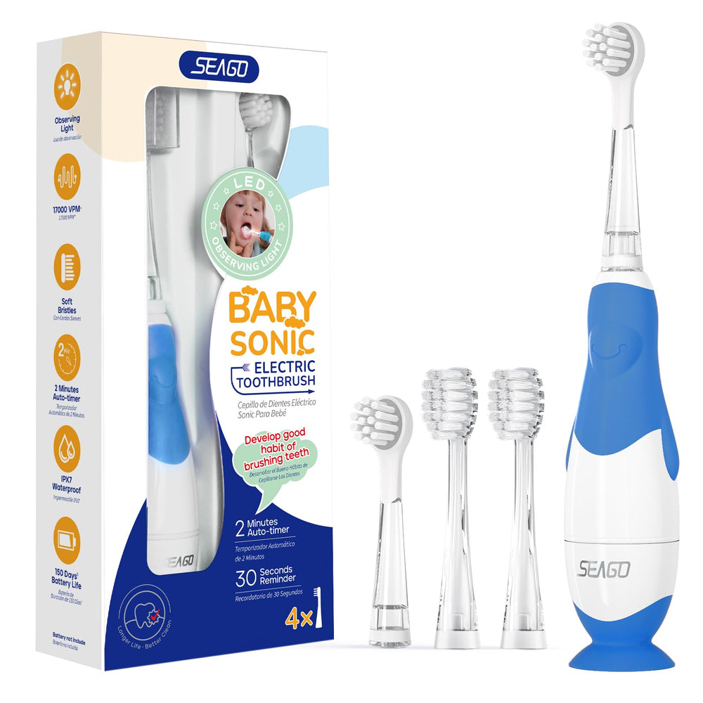 SEAGO SG-513 Navy-C toddler electric toothbrush – front view