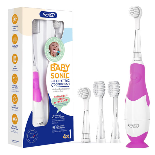Seago SG-513 Purple-C toddler electric toothbrush front view