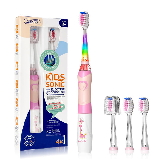 SEAGO SG-977 pink kids toothbrush front view