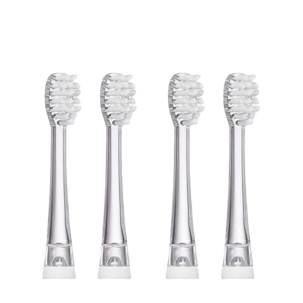 Seago K6 kids replacement brush heads for white 4-pack - front view