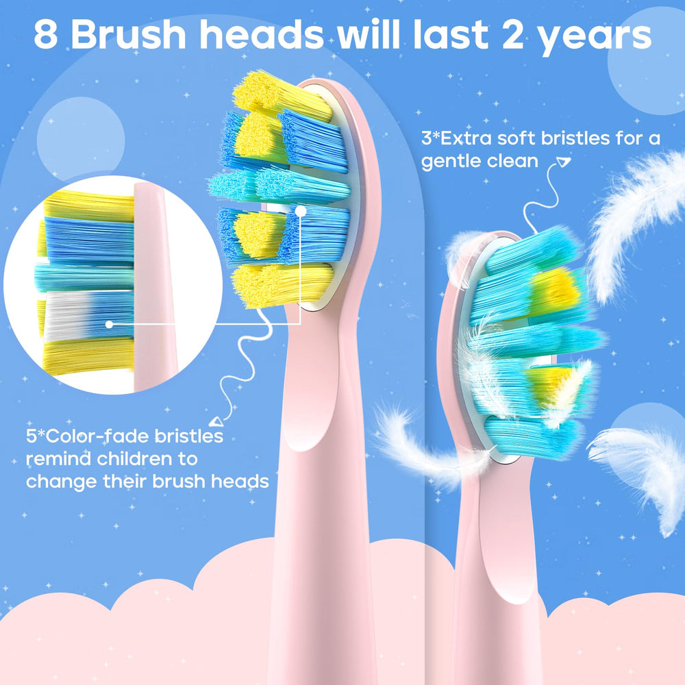 Five cleaning modes on SEAGO SG2303 Kids Toothbrush