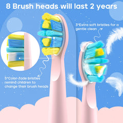 Five cleaning modes on SEAGO SG2303 Kids Toothbrush