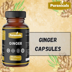 Sealed jar of Puranicals Ginger Capsules