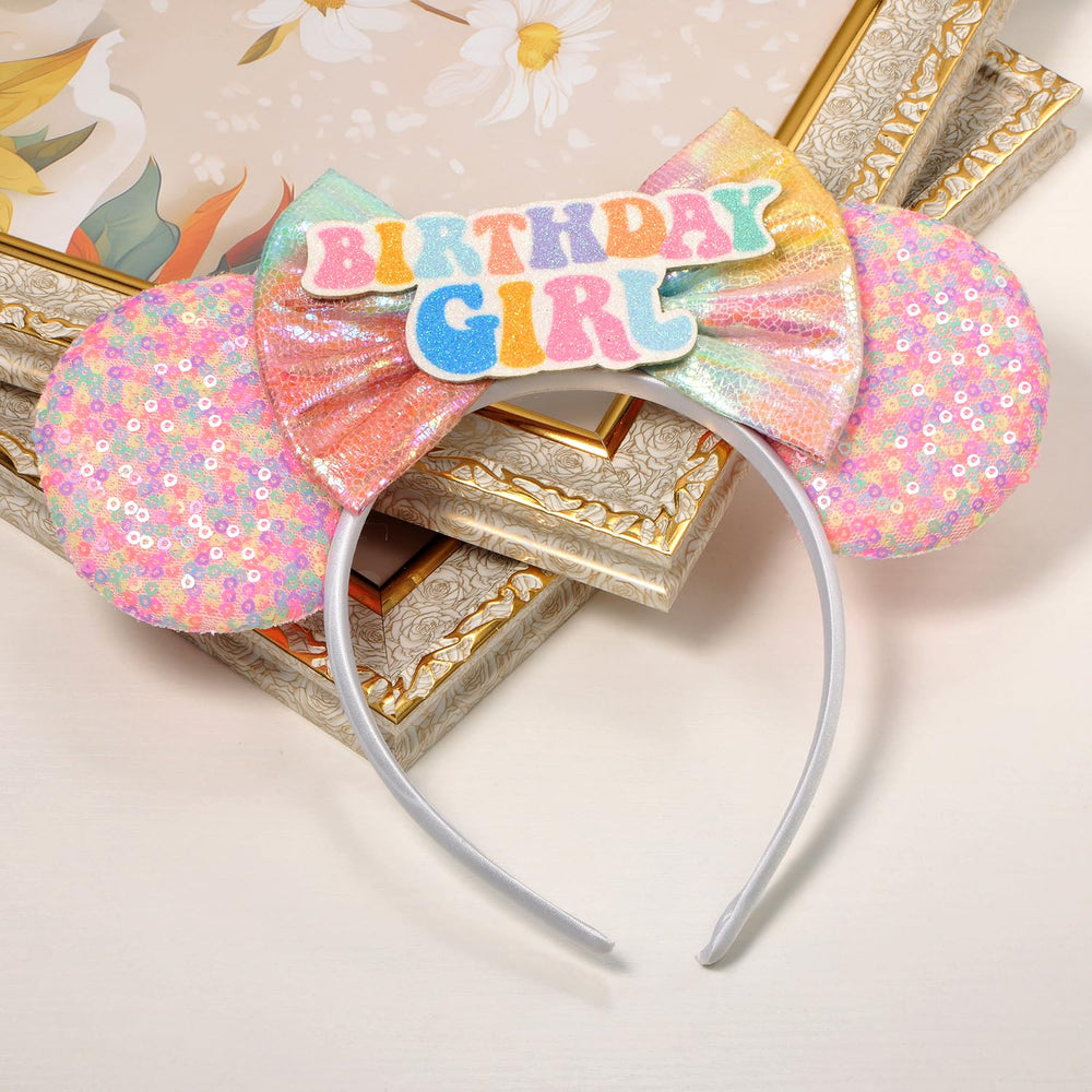 Seamoy elastic Minnie ears headband fits most ages.