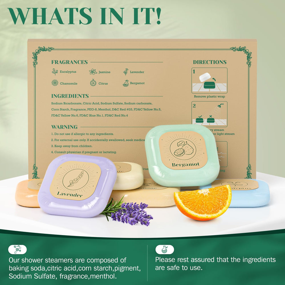 SeasonBliss eucalyptus steamers clear the senses during a revitalizing shower
