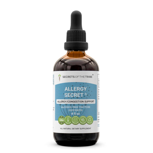 Allergy Secret Alcohol-Free Herbal Extract bottle and label