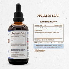 Mullein leaf tincture bottle on natural background
