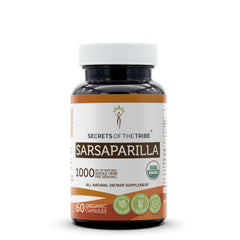 Bottle of Secrets of the Tribe Sarsaparilla 60 capsules