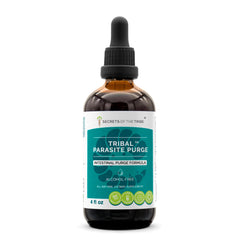 Front view of Secrets of the Tribe Tribal Parasite Alcohol-Free Extract bottle, 4 oz