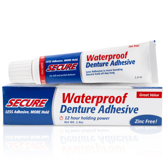Secure Waterproof Denture Adhesive 1.4 oz bottle