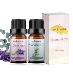 Massage or spa setup with essential oils