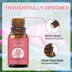 Lotus fragrance oil diffusing in a diffuser
