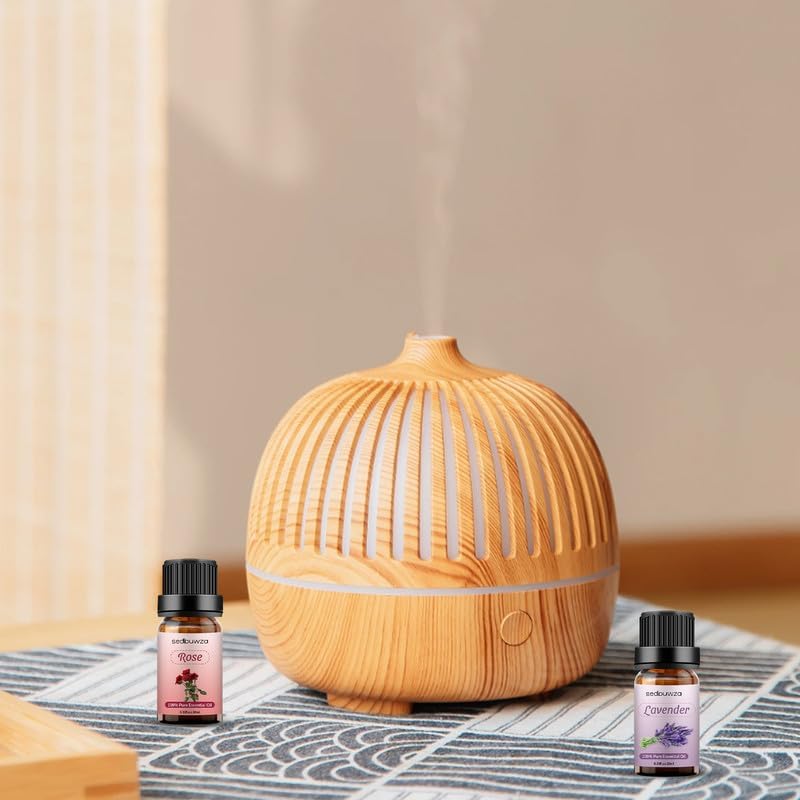 Diffuser releasing rose and lavender scent