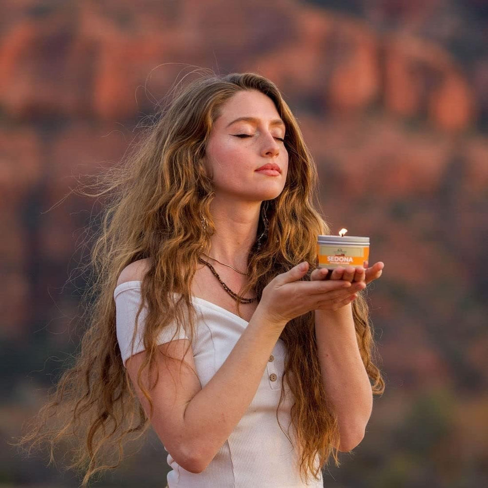 Soy wax blend with sage, cedar and sweetgrass for energy cleansing