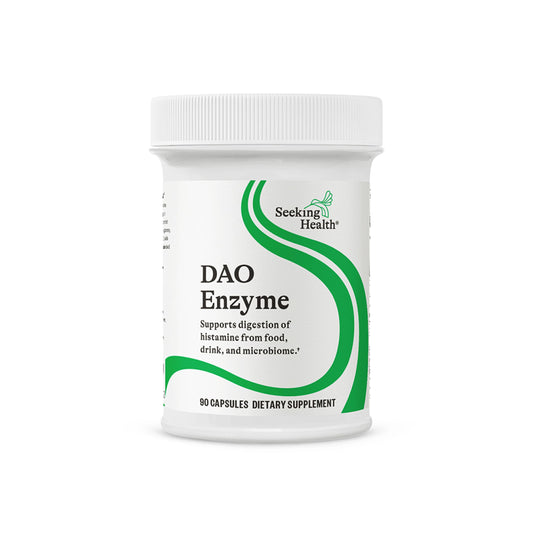 Bottle of Seeking Health DAO Enzyme 90 capsules