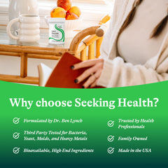 Seeking Health DAO Enzyme sealed cap emphasizes safety and freshness