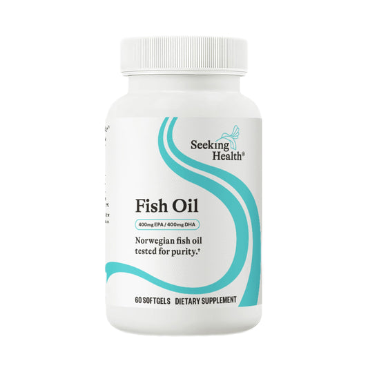 Bottle of Seeking Health Fish Oil 400mg EPA and 400mg DHA