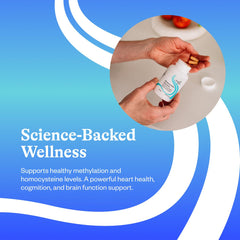 Supplement facts panel for B vitamins and folate