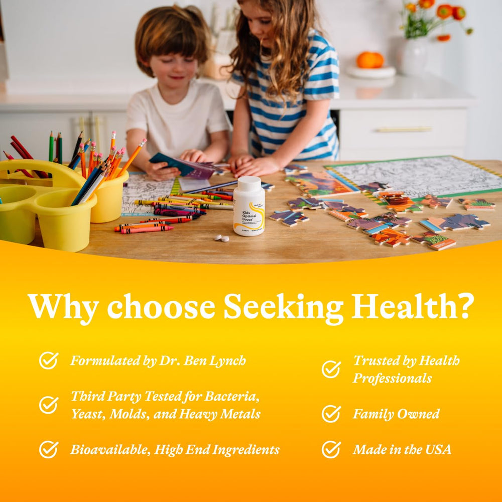 Child using a chewable tablet from Seeking Health Kids Optimal Focus