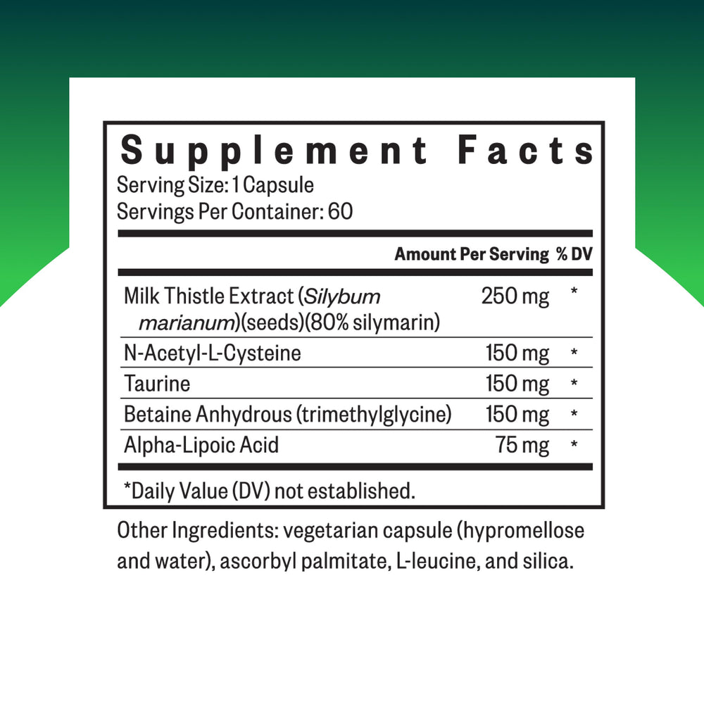 Seeking Health Liver Nutrients bottle back label