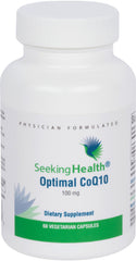 Sealed bottle of Seeking Health Optimal CoQ10 100 mg Coenzyme Q10 Supplement, 60 vegetarian capsules