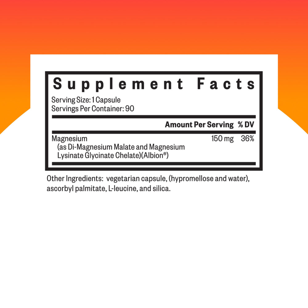 Back panel of Seeking Health Optimal Magnesium bottle