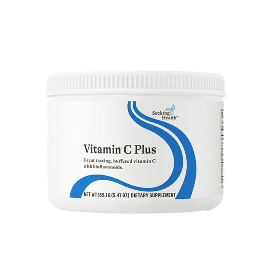 Front view of Seeking Health Vitamin C Plus buffered vitamin C powder with bioflavonoids