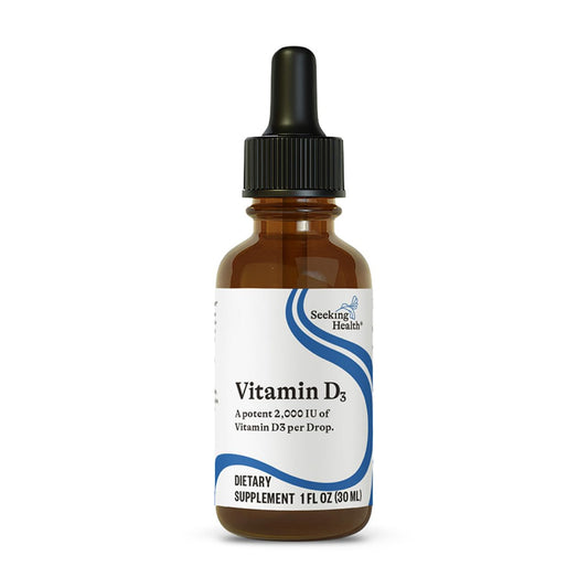 Bottle of Seeking Health Vitamin D3 Drops 1 fl oz