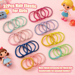 Seiolieliou elastics suitable for all hair types, thin to thick.