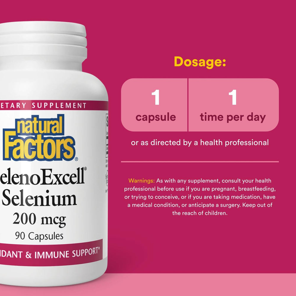 SelenoExcell 200 mcg capsules arranged